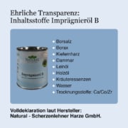 Imprägnieroel B-Inhaltsstoffe-Natural-Naturfarben
