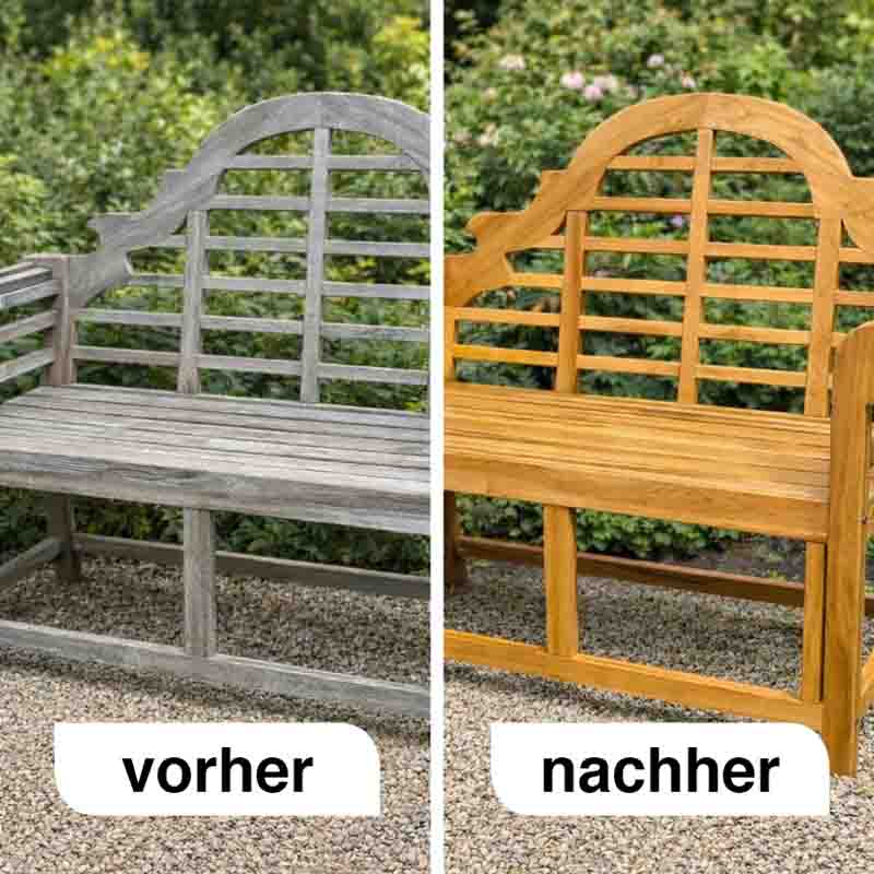 Teakoel vorher nachher - Natural Naturfarben