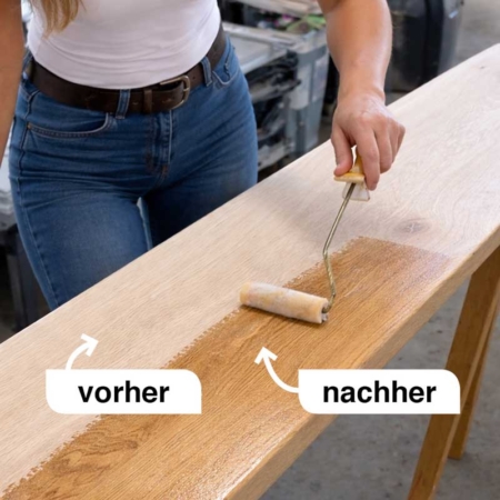 Möbel-Hartöl Natural Naturfarben moebel-hartoel-vorher-nachher