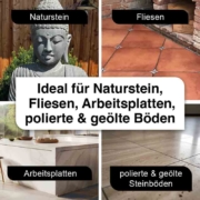 Ideal für Naturstein, Fliesen, Arbeitsplatten, polierte & geölte Böden