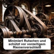 Minimiert Rutschen und schützt vor vorzeitigem Riemenverschleiß