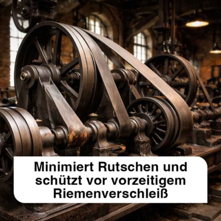 Minimiert Rutschen und schützt vor vorzeitigem Riemenverschleiß