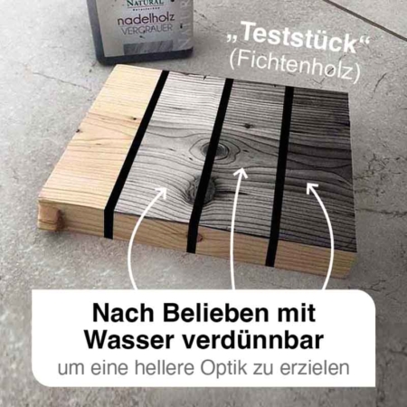 Nach Belieben mit Wasser verdünnbar