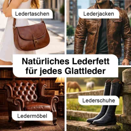 Natural Lederpflege Balsam Natural Naturfarben Natürliches Lederfett für jedes Glattleder