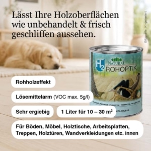 H2 Rohoptik - Holzlasur, die das Holz nicht anfeuert Natural Naturfarben H2 Rohholzoptik Natural Naturfarben 1 - Natural Naturfarben