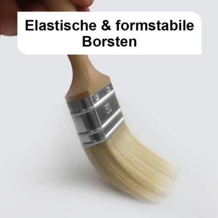 Flachpinsel in Profiqualität Natural Naturfarben Elastische und formstabile Borsten