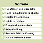 Flachpinsel in Profiqualität Natural Naturfarben Vorteile