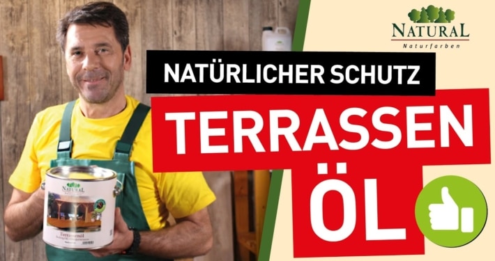 Video: Holzterrasse richtig streichen mit Natural Terrassenöl Natural Naturfarben Startbild des Videos