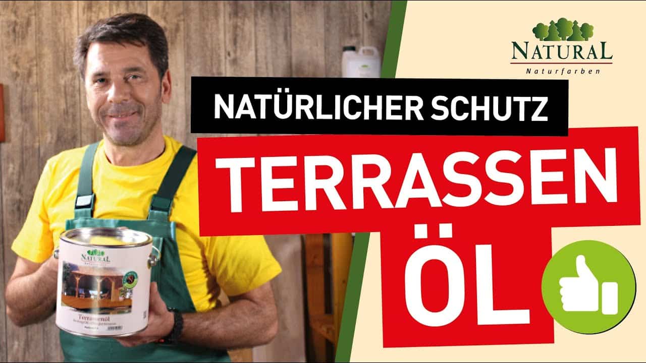 Video: Holzterrasse richtig streichen mit Natural Terrassenöl Natural Naturfarben Startbild des Videos