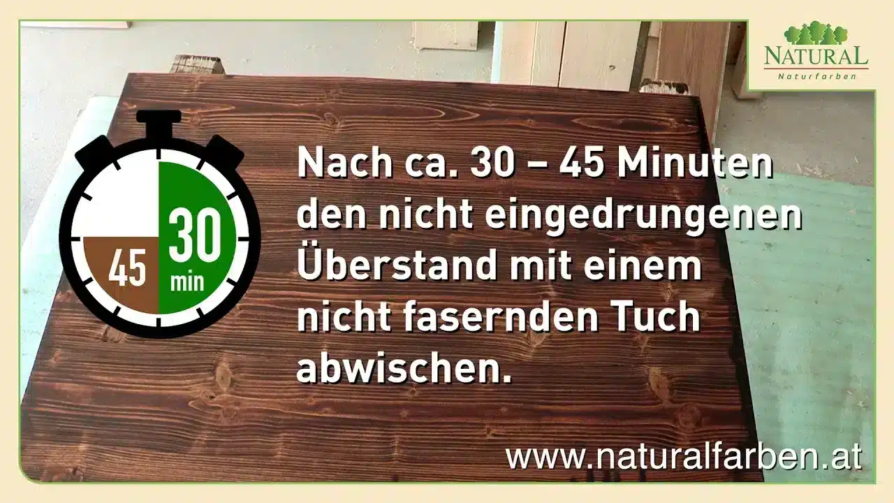 Video: Holz ölen mit der Natural Holzlasur Natural Naturfarben Video-Startbild: Holz ölen mit der Natural Holzlasur