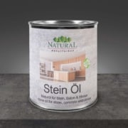 Steinöl von Natural Naturfarben - Dose steht auf Steinplatte