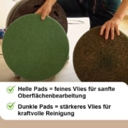 Superpad Polierpad Natural Naturfarben Helle Pads_dunkle Pads