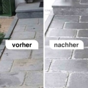 Steinreiniger Vorher-Nachher
