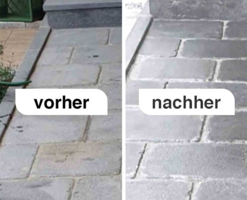 Steinreiniger Vorher-Nachher Steinreiniger Vorher Nachher 1 - Natural Naturfarben