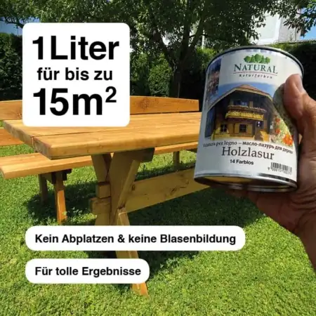 Holzlasur Natural Naturfarben Hinweis zum Verbrauch der Natural Holzlasur Classic