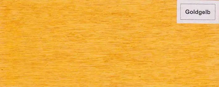 Holzlasur Classic – Farbton Goldgelb Beispielbild des Farbtons Goldgelb der Natural Holzlasur Classic